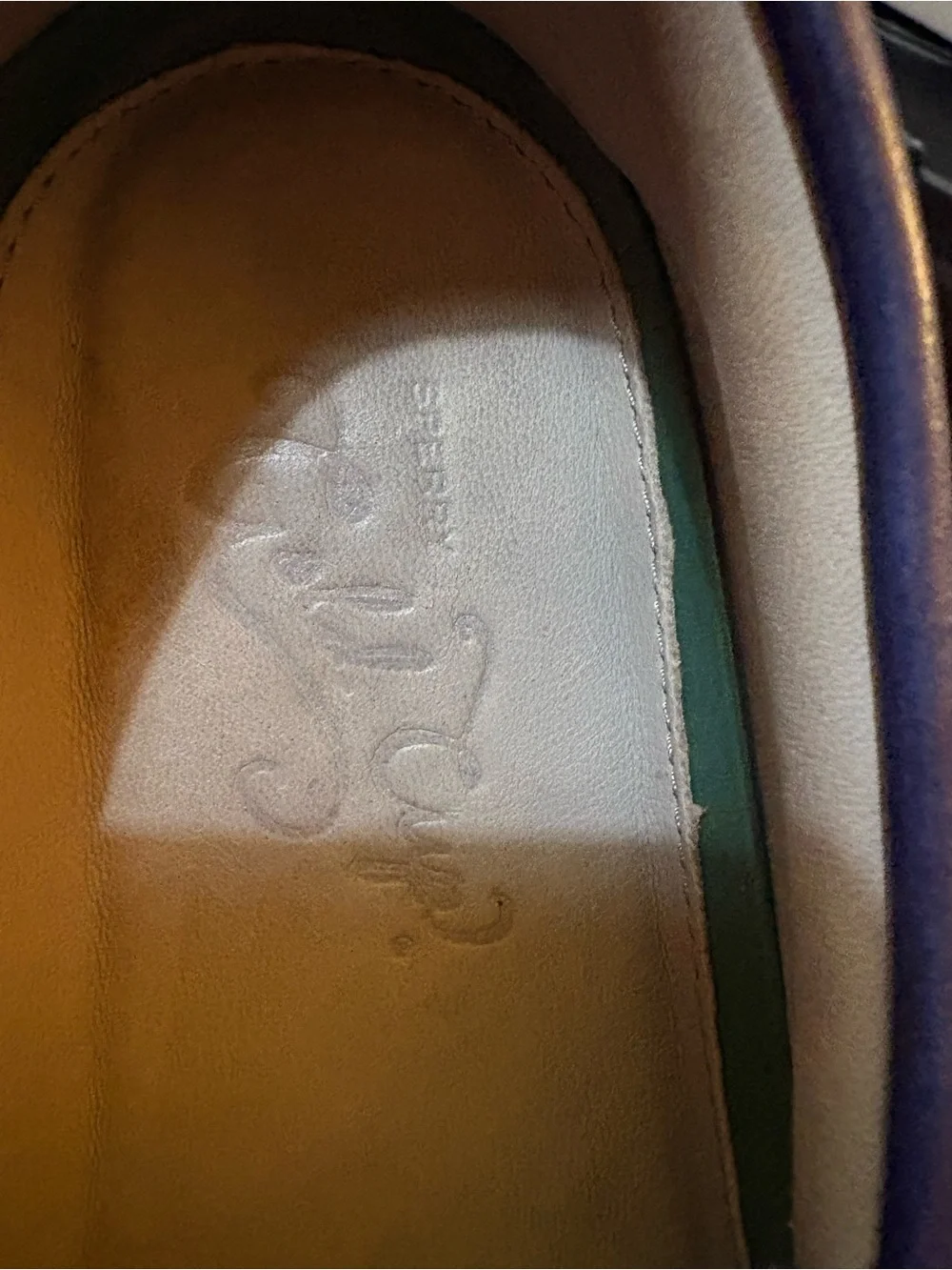 GOLD CUP Sperry Two-Tone Brown & Navy Leather Boat Shoes. Size 9